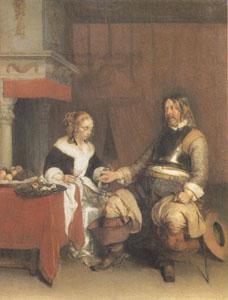 Gerard Ter Borch The Military Admirer (mk05) France oil painting art
